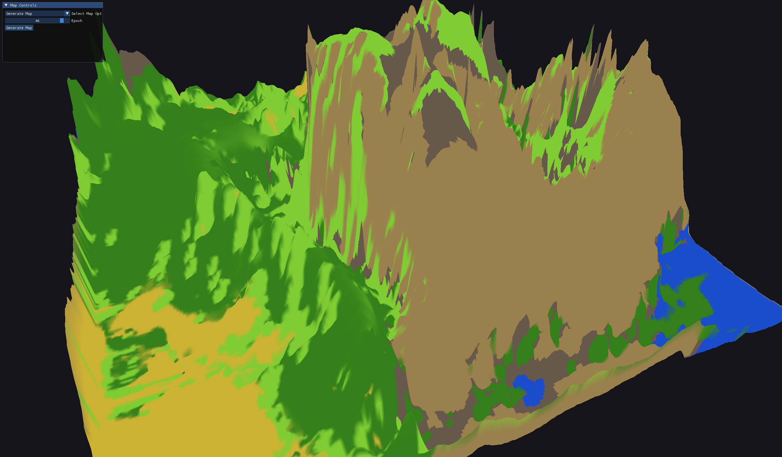 GAN generated terrain side view