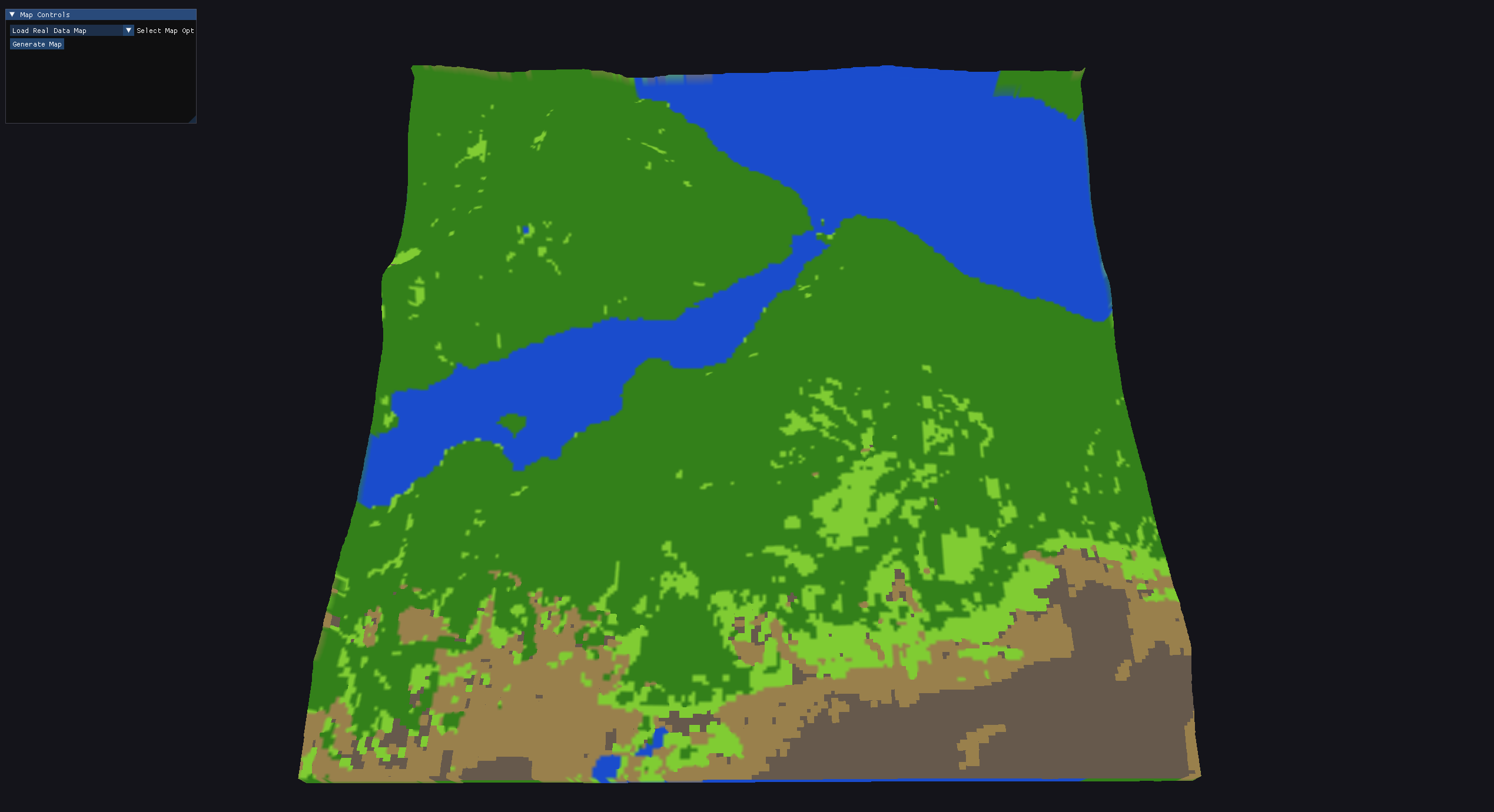 Real terrain overhead