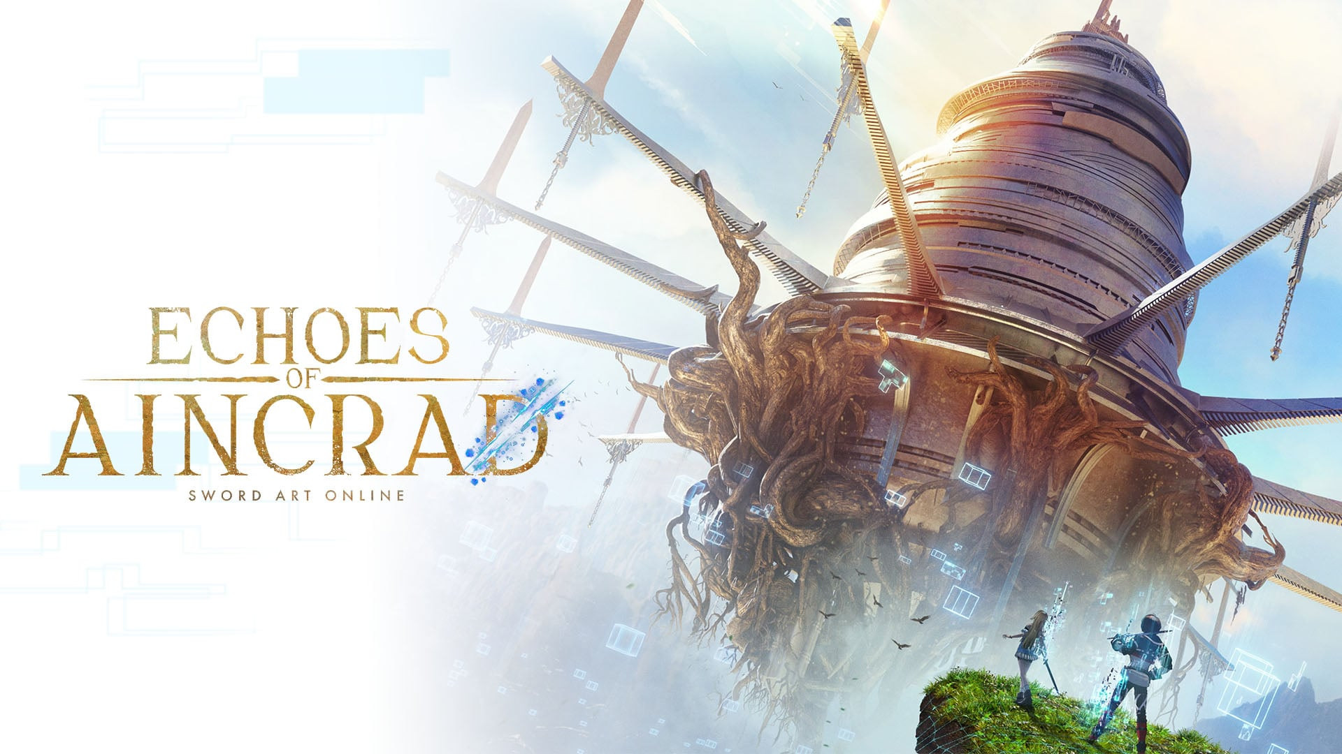 Key art for Sword Art Online: Echoes of Aincrad showing the floating castle Aincrad