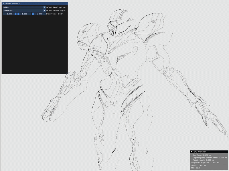 Samus isophote contours